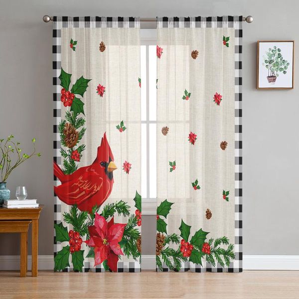 curtain & drapes christmas cardinal poinsettia plaid sheer tulle curtains for living room bedroom window home decoration
curtain & drapes christmas cardinal poinsettia plaid sheer tulle curtains for living room bedroom window home decoration