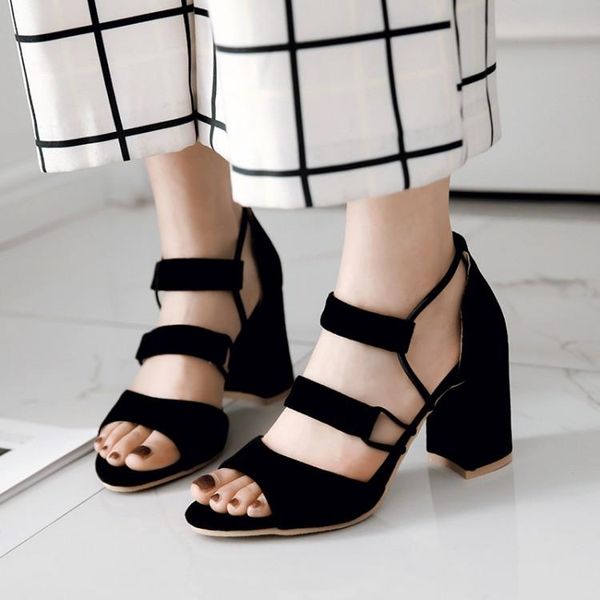 oversized high heels sandals women shoes woman summer ladies pure color coarse heel heeled, Black
oversized high heels sandals women shoes woman summer ladies pure color coarse heel heeled, Black