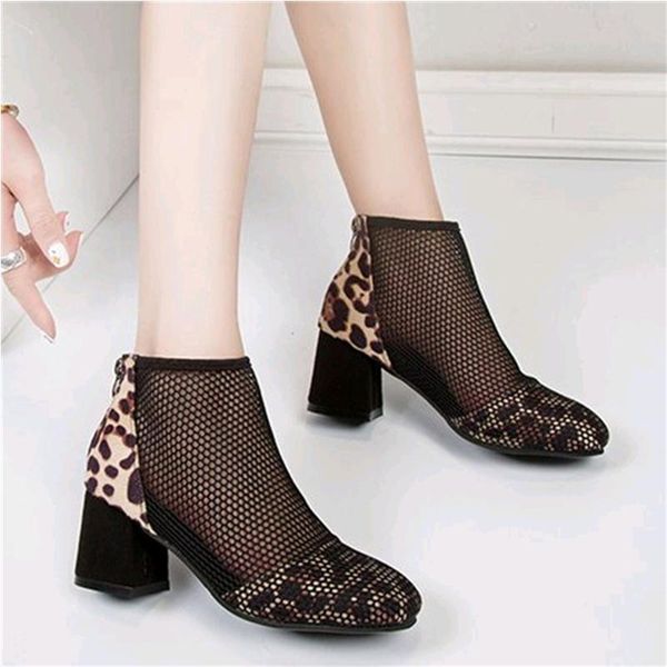 leopard printed heels sandals women's ankle bootie black color women shoes cover heel ladies high with zipper
leopard printed heels sandals women's ankle bootie black color women shoes cover heel ladies high with zipper
