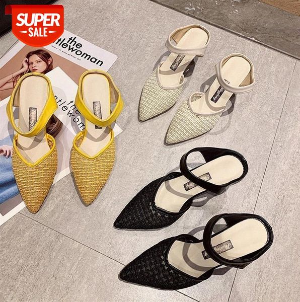 pointed shallow mouth stiletto half drag women pure color breathable outer wear sandals #0p4p, Black
pointed shallow mouth stiletto half drag women pure color breathable outer wear sandals #0p4p, Black