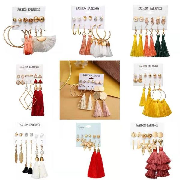 hoop & huggie bohemian earring set women's accessories 2021 creative retro ethnic tassel flower pearl leaf love earrings party jewelry, Golden;silver
hoop & huggie bohemian earring set women's accessories 2021 creative retro ethnic tassel flower pearl leaf love earrings party jewelry, Golden;silver
