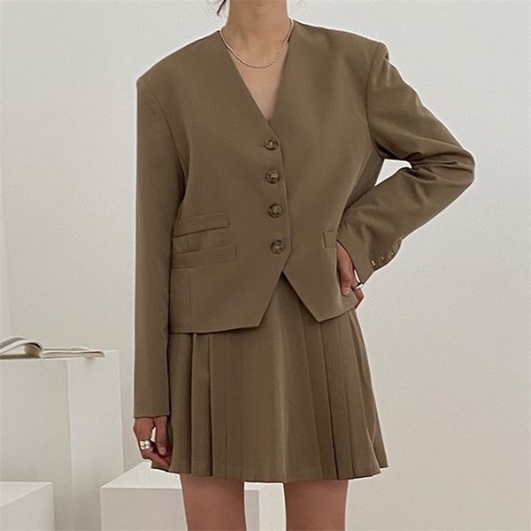 fall korean 2 piece set women skirt and single breasted casual blazer jacket coat + mini pleated two outfits 210514, White
fall korean 2 piece set women skirt and single breasted casual blazer jacket coat + mini pleated two outfits 210514, White