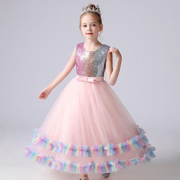 girl's dresses baby girl pink princess dress sequin flower birthday party kids formal wear wedding with bow, Red;yellow
girl's dresses baby girl pink princess dress sequin flower birthday party kids formal wear wedding with bow, Red;yellow