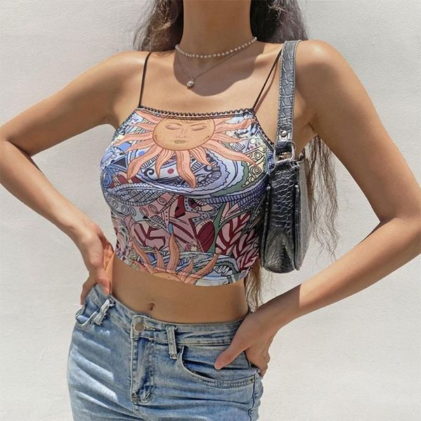 women's tanks & camis j78e women summer spaghetti strap crop boho irregular abstract sun print mesh camisole harajuku casual slim sleev, White
women's tanks & camis j78e women summer spaghetti strap crop boho irregular abstract sun print mesh camisole harajuku casual slim sleev, White