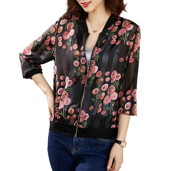women's jackets women fashion casual baseball jacket thin coat summer sunscreen clothes print outerwear female spring loose short outwe, Black;brown
women's jackets women fashion casual baseball jacket thin coat summer sunscreen clothes print outerwear female spring loose short outwe, Black;brown