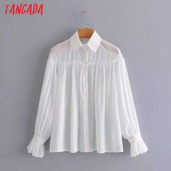 tangada women white transparent blouse fashion long sleeve shirts female chic 5d50 210609
tangada women white transparent blouse fashion long sleeve shirts female chic 5d50 210609