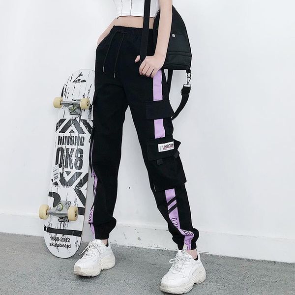 women's pants & capris women elastic waist loose streetwear cargo female fashion big pockets jogging trousers lady oversized baggy tact, Black;white
women's pants & capris women elastic waist loose streetwear cargo female fashion big pockets jogging trousers lady oversized baggy tact, Black;white