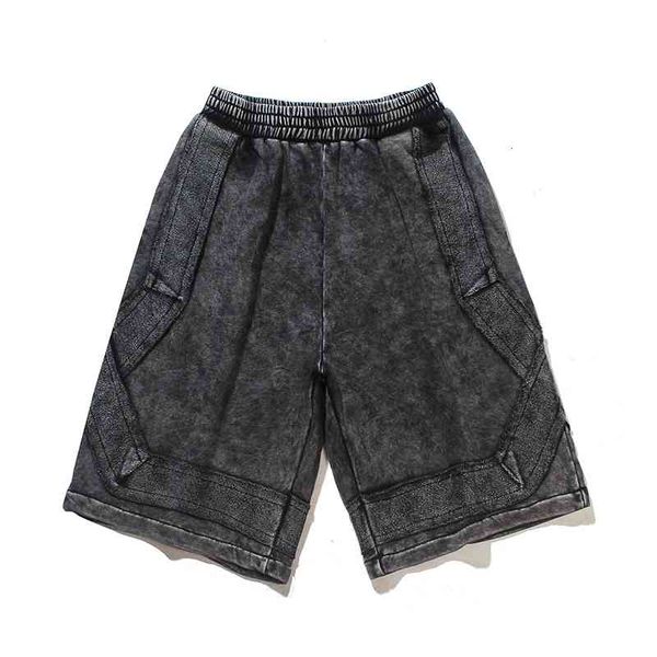 men's shorts washed retro hip hop ripped jeans mens summer oversize elastic waist straight casual short loose five point pants da5, White;black
men's shorts washed retro hip hop ripped jeans mens summer oversize elastic waist straight casual short loose five point pants da5, White;black