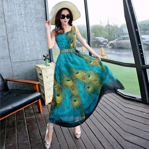 skirts loose swing tunic long tank beach dress women sleeveless chiffon peacock floral print sash clothing casual, Black
skirts loose swing tunic long tank beach dress women sleeveless chiffon peacock floral print sash clothing casual, Black
