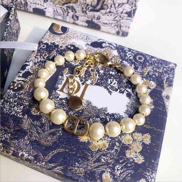 factory specials aa home new letter pearl bracelet, Black