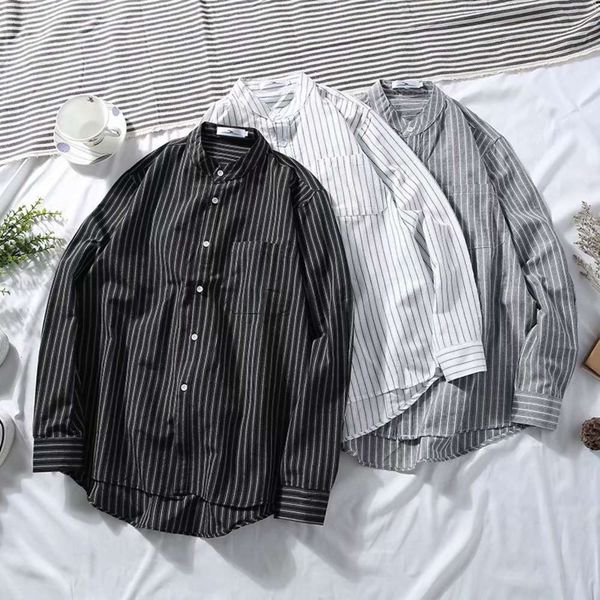 men's casual shirts shirtstriped shirt men's fashion brand slim long sleeve hanfeng chic coat vwi9, White;black
men's casual shirts shirtstriped shirt men's fashion brand slim long sleeve hanfeng chic coat vwi9, White;black