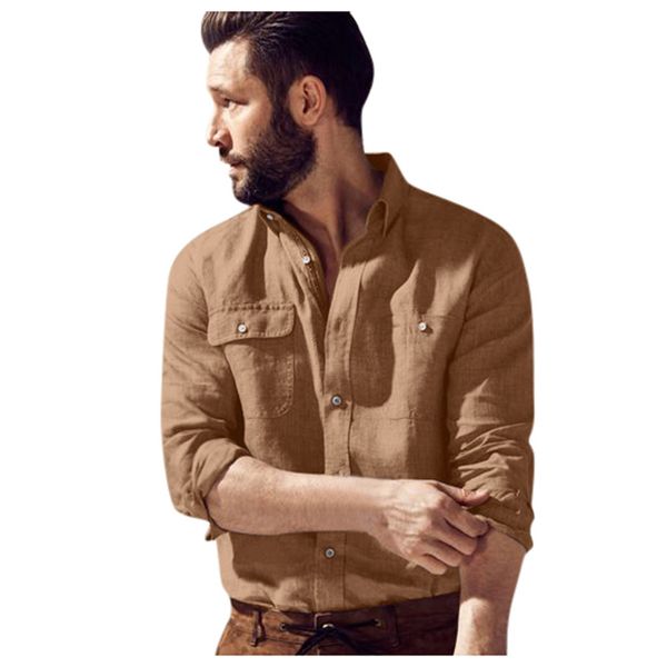 men casual shirt fashion multi-pocket solid color men's shirt cotton long sleeve turn-down collar shirt, White;black
men casual shirt fashion multi-pocket solid color men's shirt cotton long sleeve turn-down collar shirt, White;black