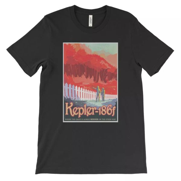 nasa art poster tee- kepler-186f. future tee. black or white space astronaut new, White;black
nasa art poster tee- kepler-186f. future tee. black or white space astronaut new, White;black