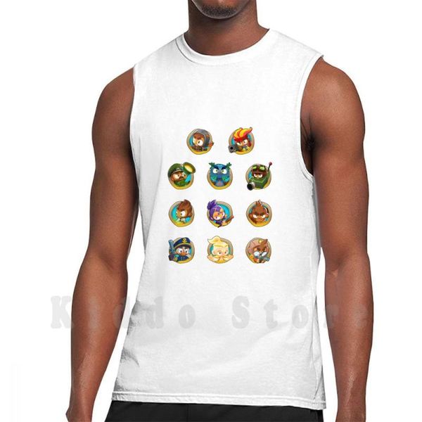 men' tank btd6 all heroes together vest sleeveless btd monkey pack cartoon tower defence kids, White;black
men' tank btd6 all heroes together vest sleeveless btd monkey pack cartoon tower defence kids, White;black