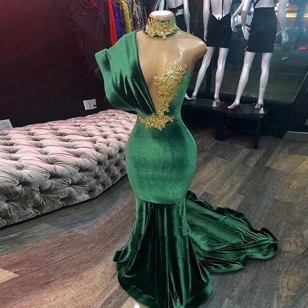 party dresses green evening high neck appliques gold lace mermaid prom formal velvet gowns 2022, White;black
party dresses green evening high neck appliques gold lace mermaid prom formal velvet gowns 2022, White;black