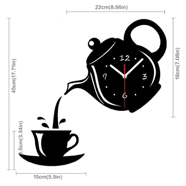 wall clocks 3d acrylic coffee cup teapot clock mirror effect creative diy decorative living room affordable home decor
wall clocks 3d acrylic coffee cup teapot clock mirror effect creative diy decorative living room affordable home decor