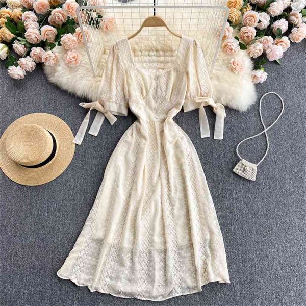 women's summer fashion chiffon embroidery lace square collar slim short sleeve elegant a-line dress vestidos de mujer s838 210527, Black;gray
women's summer fashion chiffon embroidery lace square collar slim short sleeve elegant a-line dress vestidos de mujer s838 210527, Black;gray