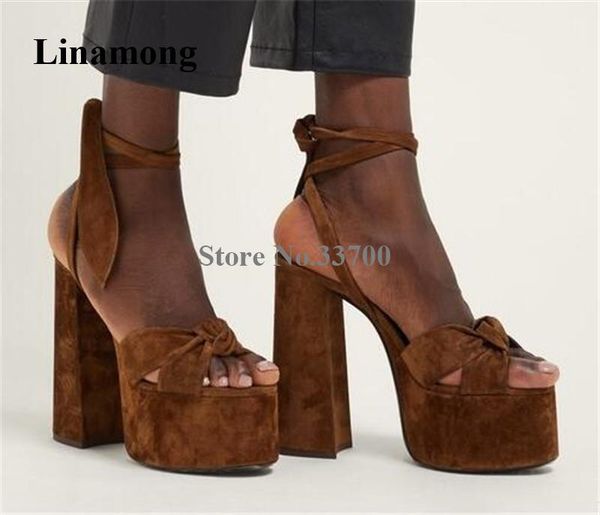 fashion women suede leather high platform chunky heel knotted sandals lace-up bowtie super dress heels shoes, Black
fashion women suede leather high platform chunky heel knotted sandals lace-up bowtie super dress heels shoes, Black