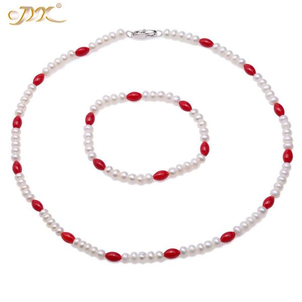 5-5.5mm nature white freshwater pearl 5mm rice red coral bead jewelry set necklace bracelet elegant women gift 17/7inch bracelet, earrings &, Black
5-5.5mm nature white freshwater pearl 5mm rice red coral bead jewelry set necklace bracelet elegant women gift 17/7inch bracelet, earrings &, Black