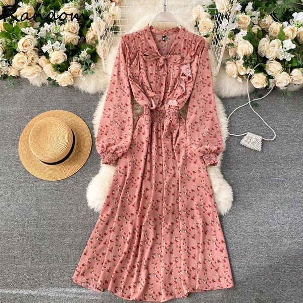 vintage spring female sweet ruffled dress slim knee-length long sleeve floral print elastic waist women's dresses pink casual, Black;gray
vintage spring female sweet ruffled dress slim knee-length long sleeve floral print elastic waist women's dresses pink casual, Black;gray