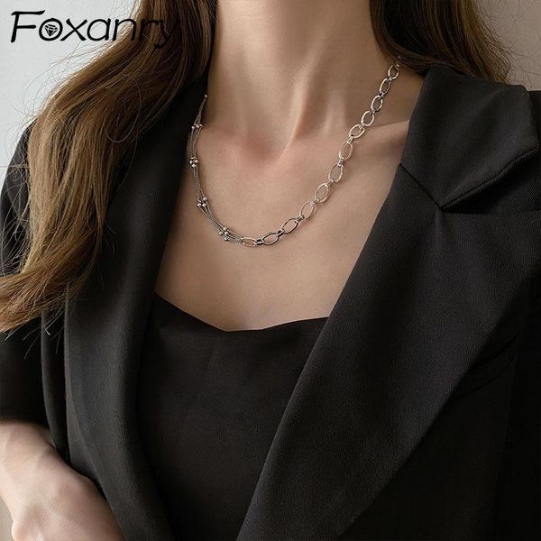 chains foxanry 925 sterling silver necklace fashion punk rock vintage couples multi layer splicing chain party jewelry wholesale
chains foxanry 925 sterling silver necklace fashion punk rock vintage couples multi layer splicing chain party jewelry wholesale