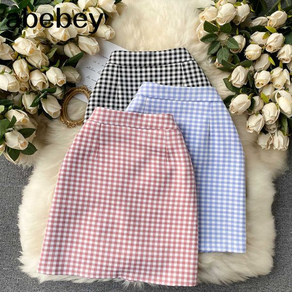 women korean plaid skirt fashion retro high waist a-line dresses summer chic casual streetwear short skirts 210715, Black
women korean plaid skirt fashion retro high waist a-line dresses summer chic casual streetwear short skirts 210715, Black