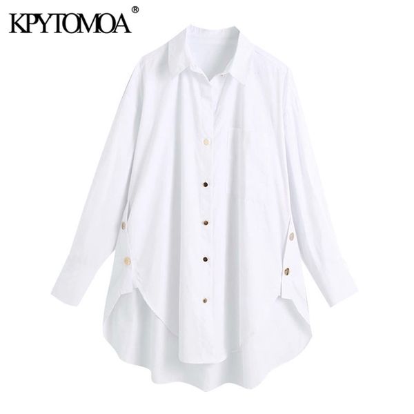 kpytomoa women fashion with side buttons loose asymmetrical blouses vintage long sleeve pockets female shirts chic 210323, White
kpytomoa women fashion with side buttons loose asymmetrical blouses vintage long sleeve pockets female shirts chic 210323, White