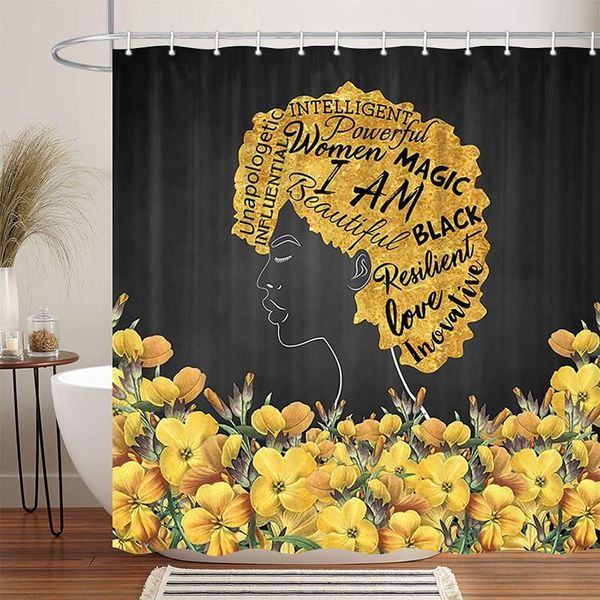 shower curtains african american woman yellow flowers curtain set with 12 hooks 3d printing polyester fabric waterproof bath
shower curtains african american woman yellow flowers curtain set with 12 hooks 3d printing polyester fabric waterproof bath