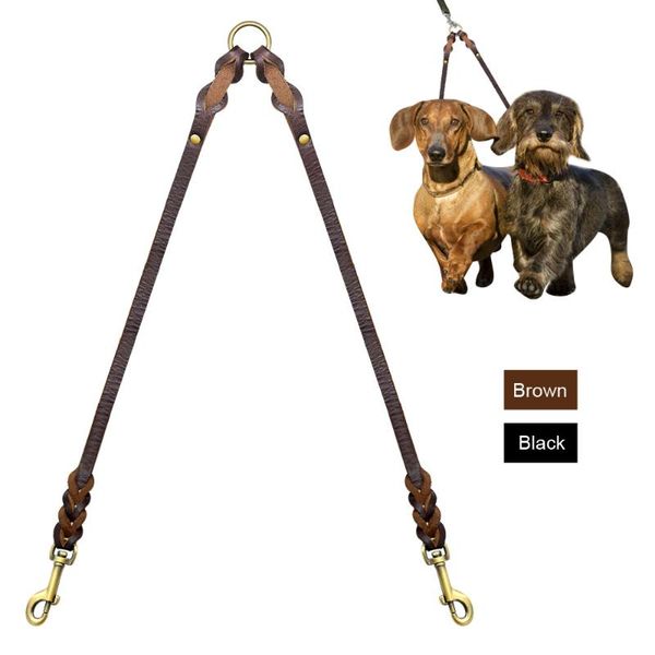 dog collars & leashes pet braid leash genuine leather double 2 way anti-rust pets walking strap for dogs black brown
dog collars & leashes pet braid leash genuine leather double 2 way anti-rust pets walking strap for dogs black brown