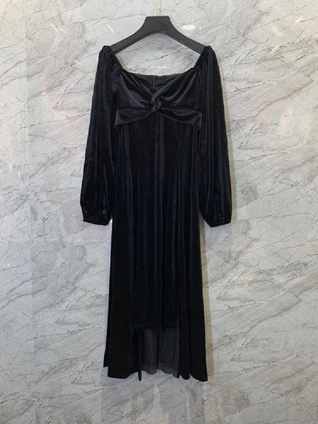 casual dresses velvet dress 2021 autumn winter party evening vestidos women cross pleated deco mid-calf length black, Black;gray
casual dresses velvet dress 2021 autumn winter party evening vestidos women cross pleated deco mid-calf length black, Black;gray