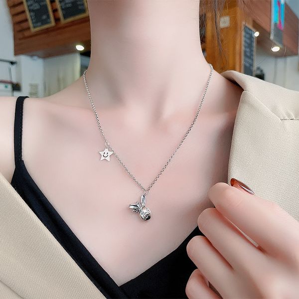 chaosheng s925 sterling silver cartoon cute rabbit five pointed star element necklace ins temperament fashion versatile clavicle chain
chaosheng s925 sterling silver cartoon cute rabbit five pointed star element necklace ins temperament fashion versatile clavicle chain