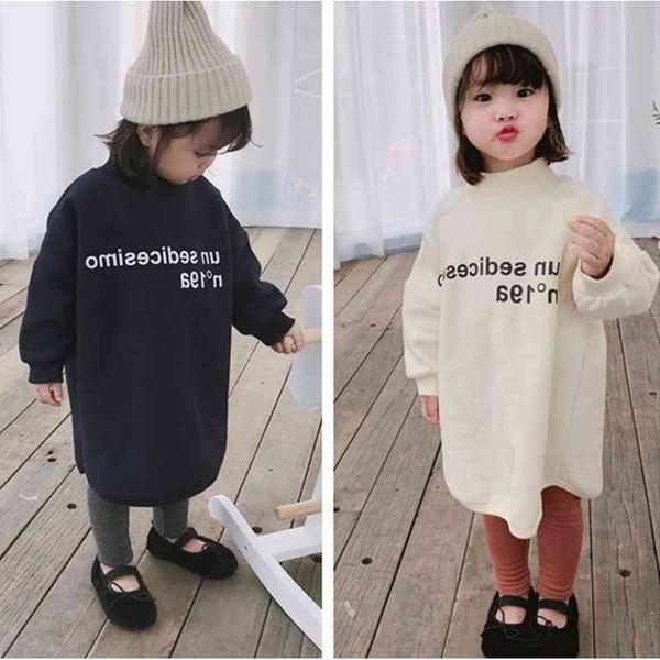 girls' sweater long letter coat plus velvet thick clothing warm winter autumn baby kids children's 3-7y old 210625, Red;yellow
girls' sweater long letter coat plus velvet thick clothing warm winter autumn baby kids children's 3-7y old 210625, Red;yellow