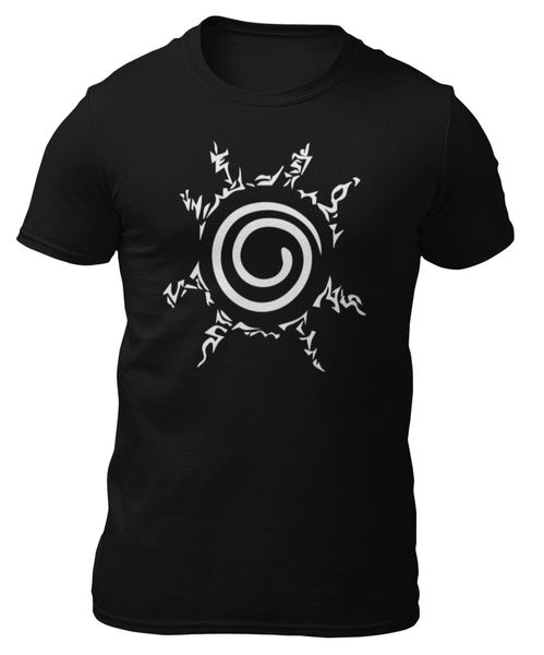 Naruto t-shirt-sun logo-t-shirt -, White;black