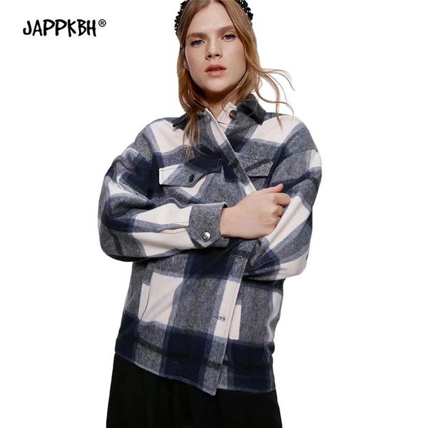 women's jackets vintage stylish coat oversized plaid jacket women 2021 fashion pockets lapel collar long sleeve loose outerwear streetw, Black;brown
women's jackets vintage stylish coat oversized plaid jacket women 2021 fashion pockets lapel collar long sleeve loose outerwear streetw, Black;brown
