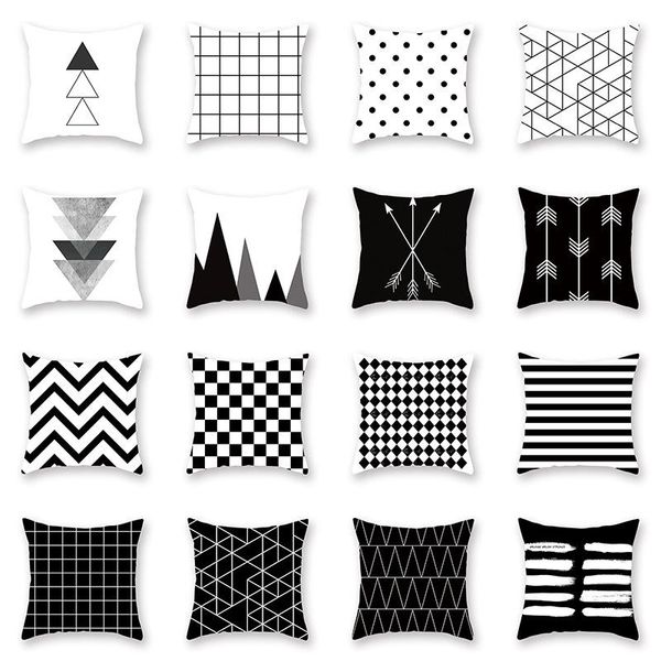 cushion/decorative pillow home decoration black and white geometric lattice pillowcase car sofa bed cushion cover accessories
cushion/decorative pillow home decoration black and white geometric lattice pillowcase car sofa bed cushion cover accessories
