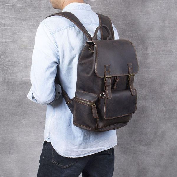 backpack genuine leather student school lapbag multipurpose retro cow solid color multi-pocket travel ld080
backpack genuine leather student school lapbag multipurpose retro cow solid color multi-pocket travel ld080