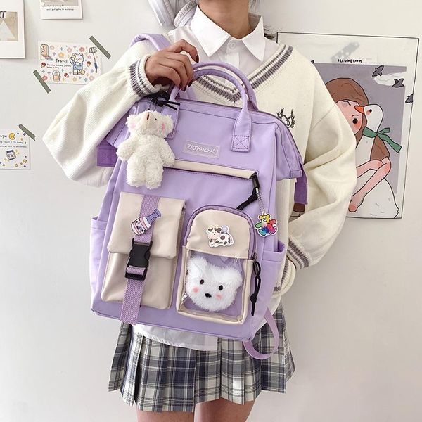 backpack 2021 purple women waterproof candy colors backpacks fancy high school bags for teenage girl cute travel rucksack
backpack 2021 purple women waterproof candy colors backpacks fancy high school bags for teenage girl cute travel rucksack