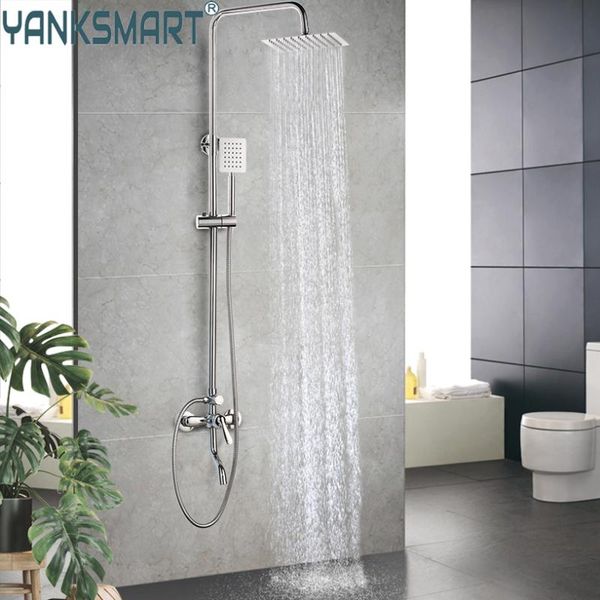 luxury chrome polished rainfall wall mounted bathroom shower faucet set adjust height handle mixer water tap sets
luxury chrome polished rainfall wall mounted bathroom shower faucet set adjust height handle mixer water tap sets