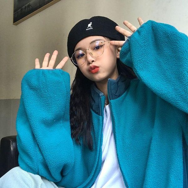 women's jackets zip-up korean loose vintage autumn polar fleece fashion casual streetwear harajuku plus velvet simple y2k stand collar, Black;brown
women's jackets zip-up korean loose vintage autumn polar fleece fashion casual streetwear harajuku plus velvet simple y2k stand collar, Black;brown
