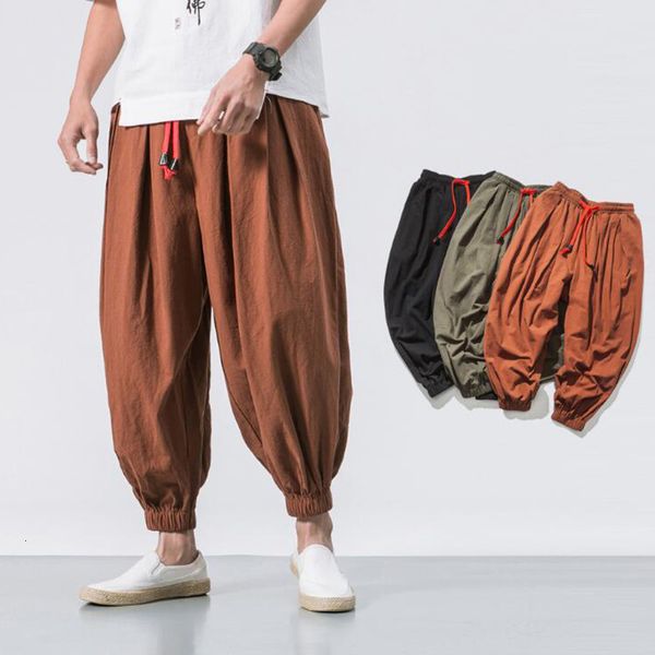 men's pants streetwear cotton linen cross- trousers jogger hip hop sweatpants joggers harem uzi9, Black
men's pants streetwear cotton linen cross- trousers jogger hip hop sweatpants joggers harem uzi9, Black