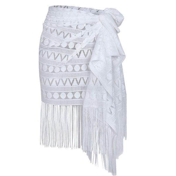women's swimwear women ladies fashion solid color lace tassels summer beach sun protection bikini blouse skirt cover-ups, White;black
women's swimwear women ladies fashion solid color lace tassels summer beach sun protection bikini blouse skirt cover-ups, White;black