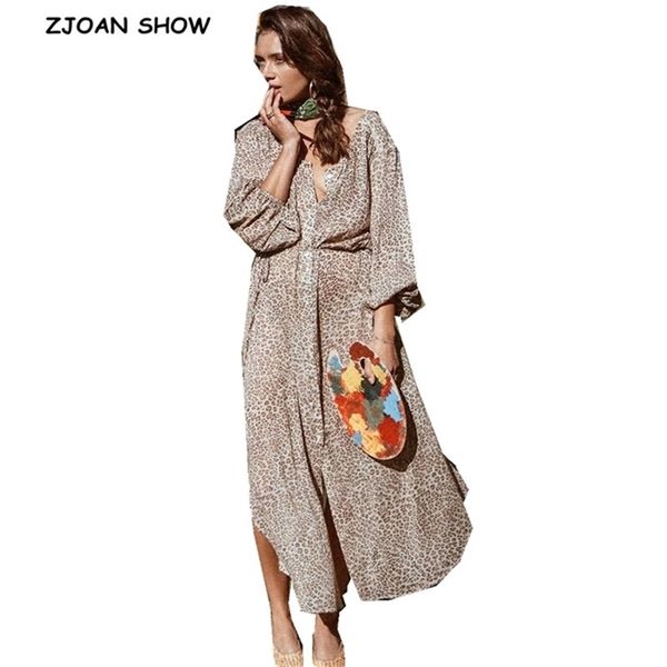 bohemian single-breasted buttons split hem leopard dress women holiday lacing up belt lantern long sleeve boho dresses 210429, Black;gray
bohemian single-breasted buttons split hem leopard dress women holiday lacing up belt lantern long sleeve boho dresses 210429, Black;gray