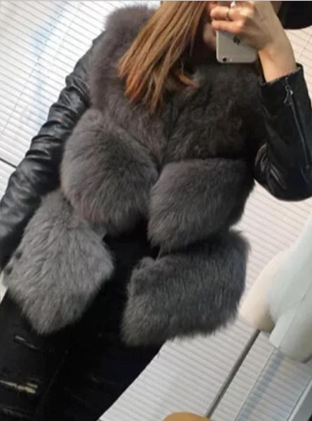 women's fur & faux winter women coat thick fluffy pu sleeves detachable luxury jacket mujer bontjas warm furry shaggy outerwear 2021, Black
women's fur & faux winter women coat thick fluffy pu sleeves detachable luxury jacket mujer bontjas warm furry shaggy outerwear 2021, Black