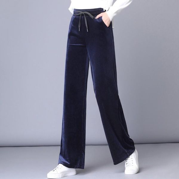 women's pants & capris comfortable loose waist corduroy wide leg straight autumn and winter casual wild trousers, Black;white
women's pants & capris comfortable loose waist corduroy wide leg straight autumn and winter casual wild trousers, Black;white