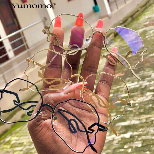 designer sunglasses irregular women brand alloy frame oversized personality eyeglasses fashion female clear len men, White;black
designer sunglasses irregular women brand alloy frame oversized personality eyeglasses fashion female clear len men, White;black