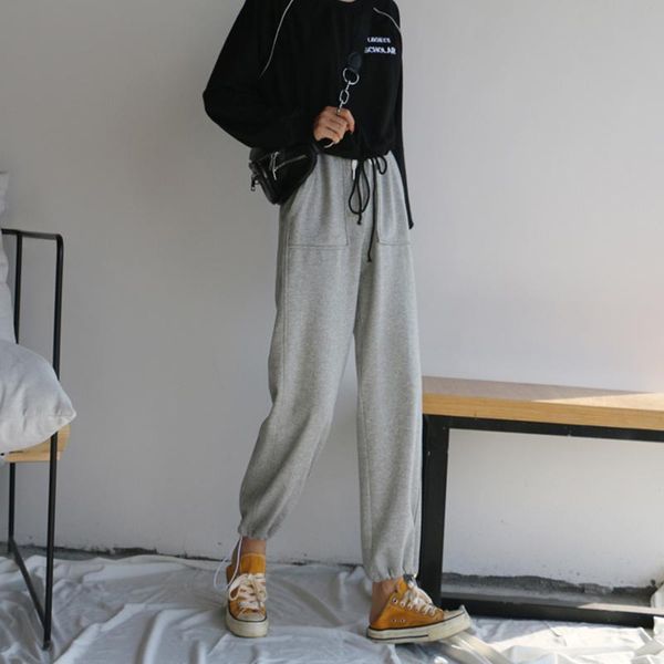 women's pants & capris women loose pencil high waist harem female casual student korean cargo drawstring ladies trousers, Black;white
women's pants & capris women loose pencil high waist harem female casual student korean cargo drawstring ladies trousers, Black;white