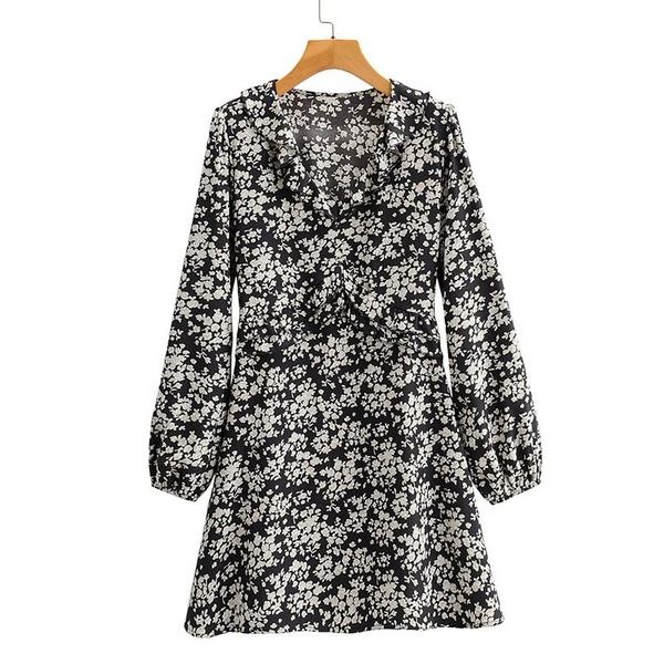women summer vintage mini dress 2021 long sleeve v-neck cascading ruffle floral print female elegant a-line dresses vestidos casual, Black;gray
women summer vintage mini dress 2021 long sleeve v-neck cascading ruffle floral print female elegant a-line dresses vestidos casual, Black;gray