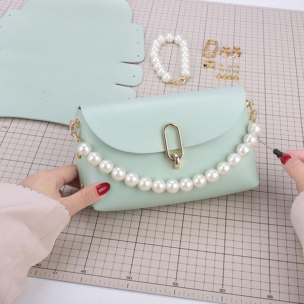 bag parts & accessories pearl chain pu material set for phone coin handbag sewing diy, Black
bag parts & accessories pearl chain pu material set for phone coin handbag sewing diy, Black