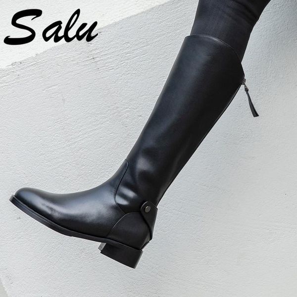 boots salu black women genuine leather knee high 3.5cm heel autumn winter fashion shoes
boots salu black women genuine leather knee high 3.5cm heel autumn winter fashion shoes