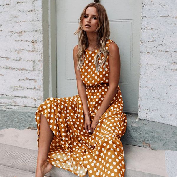 2021leosoxs summer o neck sleeveless boho polka dot print maxi dress 2021 casual empire robe ladies party long dress vestidos, Black;gray
2021leosoxs summer o neck sleeveless boho polka dot print maxi dress 2021 casual empire robe ladies party long dress vestidos, Black;gray